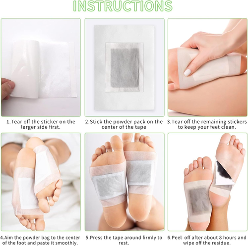 Detox Foot Patches 10 Pcs Detox Foot Pads,Foot Detox Pads to Remove Toxins Deep Cleansing,100% Natural,for Stress Relief,Sleep Aid, Enhance Blood Circulation