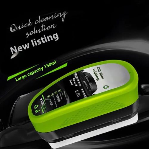 Car window clear oil film cleaner, car glass cleaning brush, windshield renovation and stain removal, car cleaning.