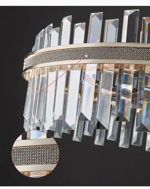 Door-to-door delivery + cash on delivery + on-site installation. Crystal ceiling fan light with remote control, modern Nordic luxury LED ceiling fan light.