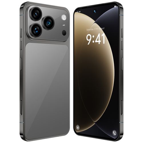 I17 Pro Max Android Smartphone, 4GB+64GB or 3GB+16GB, Global Version with 6.9-Inch Large Screen, Available in Black White Gray Gold Orange, Free Phone Case + Charger Included