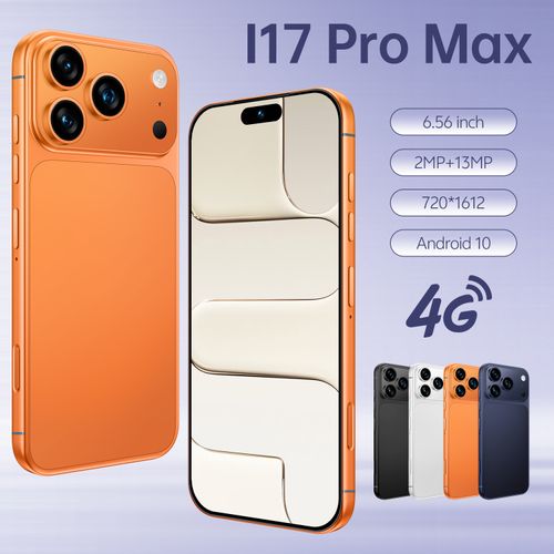 I17 Pro Max Android Smartphone, 4GB+64GB or 3GB+16GB, Global Version with 6.9-Inch Large Screen, Available in Black White Gray Gold Orange, Free Phone Case + Charger Included