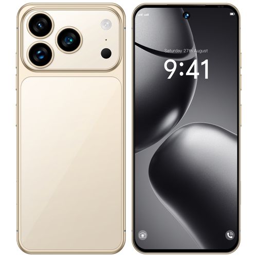 Smartphone-7.3-inch 8000mAh Battery Face Unlock Global Version 5G Dual SIM - 78MP + 108MP Camera (Golden)