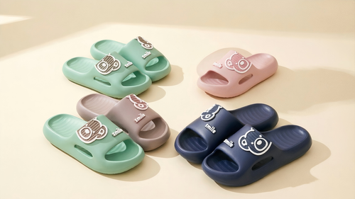 Simple Bear‑Face One‑Size Thick‑Sole Open‑Toe Sandals