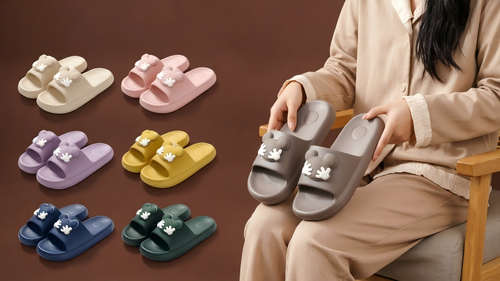 Non‑Slip Cartoon Open‑Toe One‑Size Slippers
