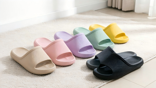 Textured Surface Unisex Thick‑Sole Slippers