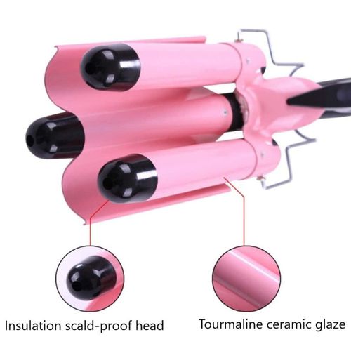 Auto RotatingHair Curling Iron 3 Barrel Hair Curling Iron Hair Crimper Big Wave Curling Crimping Iron Deep Waver Hair Curler