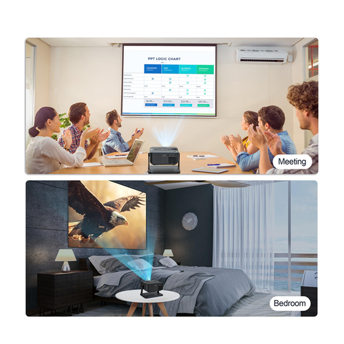 Newest HA109 Household Portable HD Home Theater Projector 720P LCD Bedroom &Dormitory Mini Android 11 Wireless PTZ Projector