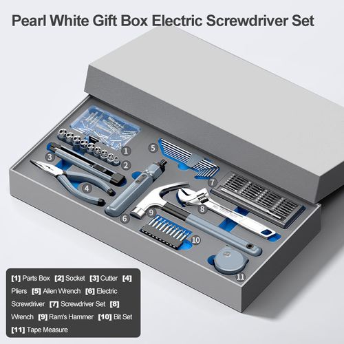 Hand Tool Set Multifunctional Hardware Repair Set Complete Set Electric Screwdriver Hand Tool Kits Gift Repair Toolbox