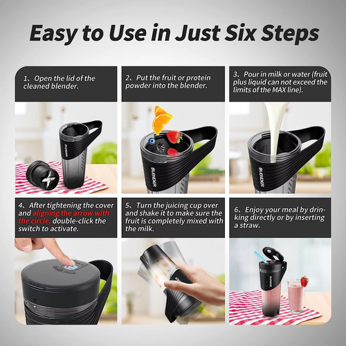 Mini Fast Portable Blender Small Kitchen Appliances Juicer Mixeur Usb Fresh Juice Blender