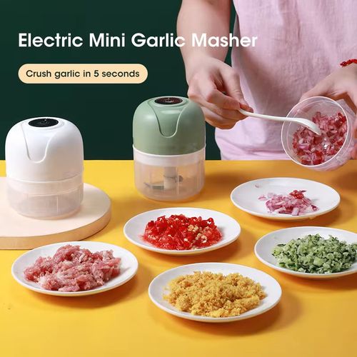 Mini Electric Vegetable Cutter Chopper Garlic Masher Crusher USB Rechargeable Ginger Meat Grinder Food Processor Kitchen Gadget