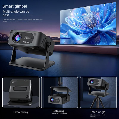 Newest HA109 Household Portable HD Home Theater Projector 720P LCD Bedroom &Dormitory Mini Android 11 Wireless PTZ Projector