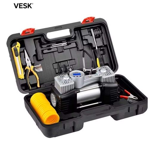 WZAUTO Car Emergency Tool Kit 2024 Digital Convenient Small Car Pump Tire Inflator Portable Air Compressor Tire Tools Pump