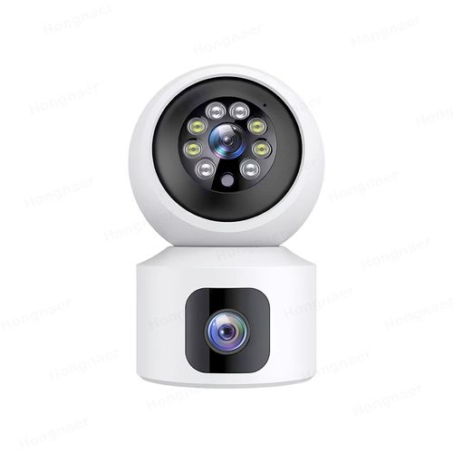 Hongnaer 8MP Indoor Color Infrared Night Vision Wireless Dome PTZ IP Camera V380 Pro Dual Lens 4K WiFi CCTV Home Security Camera