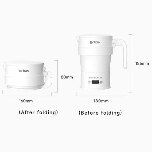 Portable Electric Kettle Foldable & Collapsible Kettle with Keep Warm Function for Outdoor & Hotel Use 700ML Hot Water Kettle.