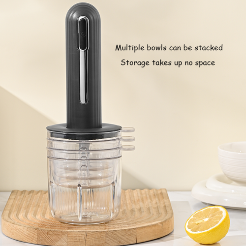 Handheld Electric Food Chopper 4 Bowls for Separate Ingredients Easy to Organize