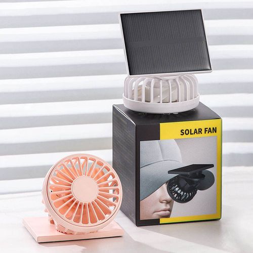 Hot Selling Mini Portable 3 Speeds Clip-on Fan Table Outdoor Sun Bucket Hat Solar Panel Powered Charging Fan