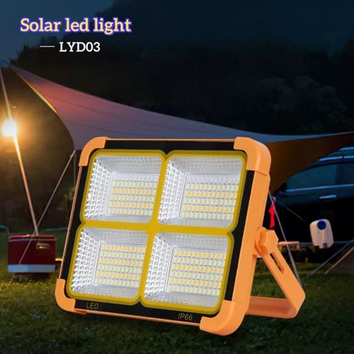 OTHC PT-LYD03 Solar LED Flood Light for Outdoor Rechargeable IP66 Portable Super Bright Power Outage Emergency Camping ABS