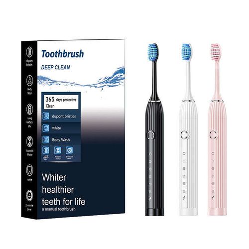 XBH Customize Electric Dental Brush Rechargeable USB Electric Full Body Waterproof DuPont Fur Sonic Toothbrush for Adults