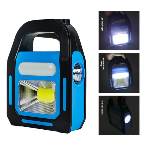 LED Multifunctional Portable Work Light Solar USB Charging ABS PC Plastic Lamp Body for Outdoor Camping and Tent Searchlight