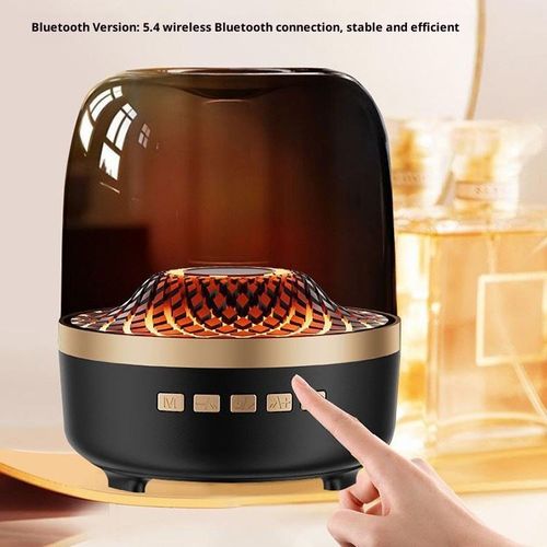 Bluetooth Speaker, Home Wireless Glass RGB Lighting, Portable Desktop, Small Subwoofer Speaker
