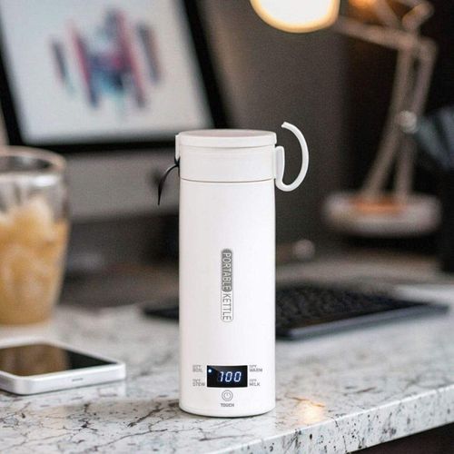 Intelligent Heating Electric Water Cup Integrated Insulation Cup Portable Travel Temperature Adjustment Kettle Heating Cup 400ml