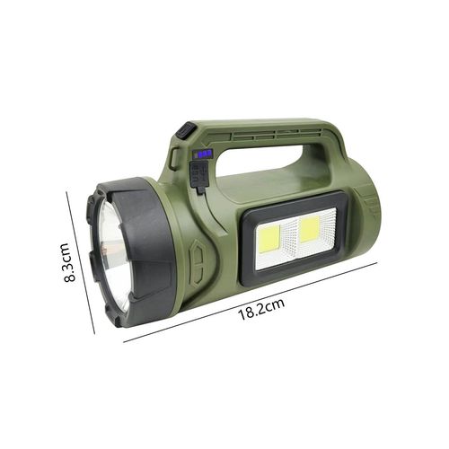 Customizable Factory Outdoor Searchlight Super Bright Long-Range Waterproof ABS Body Rechargeable Via USB Solar-Indoor Outdoor