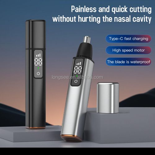 New USB Electric Nose Hair Trimmer Digital Display Shaver Removal for Rechargeable & Painless for Men & Women-Household Use