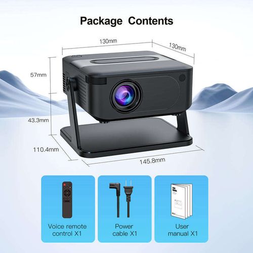 Newest HA109 Household Portable HD Home Theater Projector 720P LCD Bedroom &Dormitory Mini Android 11 Wireless PTZ Projector