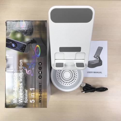 Multifunctional Mobile Phone Holder with Power Bank Bluetooth Speaker