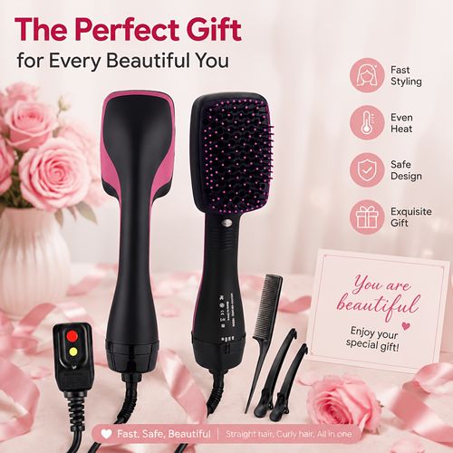 Hair straightening comb