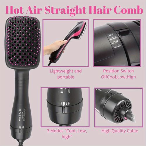 Hair straightening comb