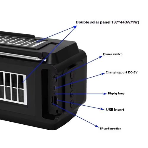Solar-powered speaker