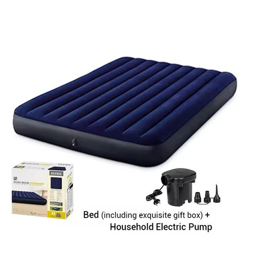 Inflatable Air Double Bed With Home and car dual-purpose air pump