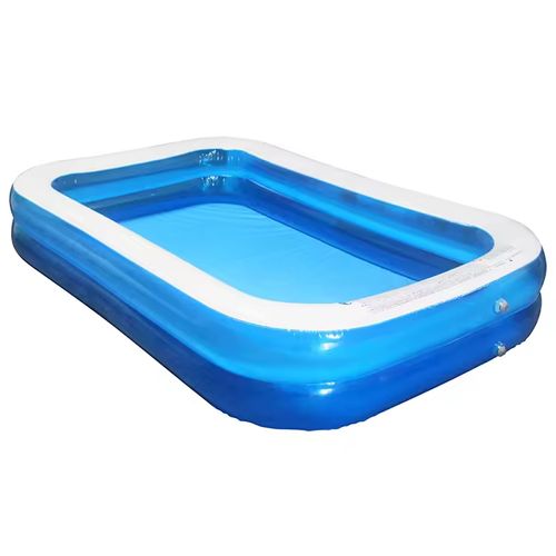 Kids Inflatable Pool, 262 x 175 x 50cm Rectangular Family Swimming Pool, Durable PVC Material