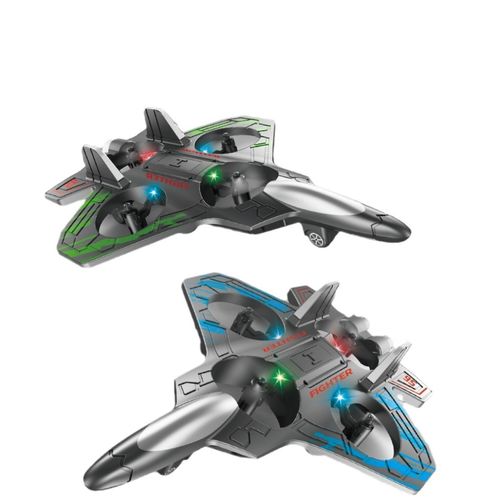 2.4G EPP stunt remote control foam fighter toy with light, including three lithium batteries