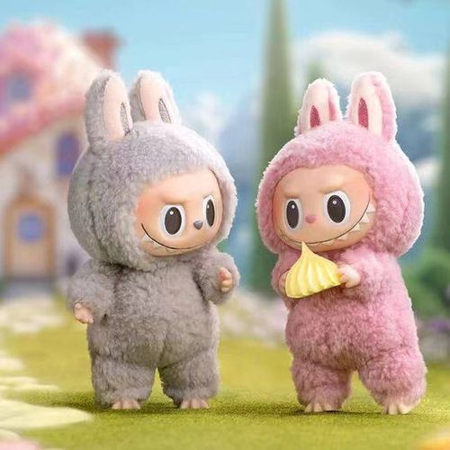 Labubu Doll First Generation Labubu Keychain Mart High Quality Macaron Blind Box Plush Toys Monster Labubus La Bubu Original