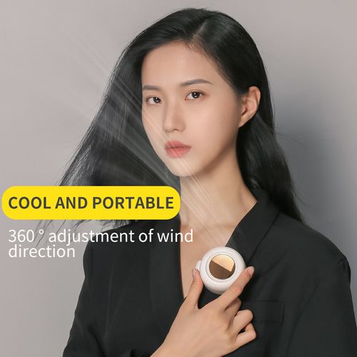 Mini ventilador portátil ao ar livre colar clipe 360 ajustável