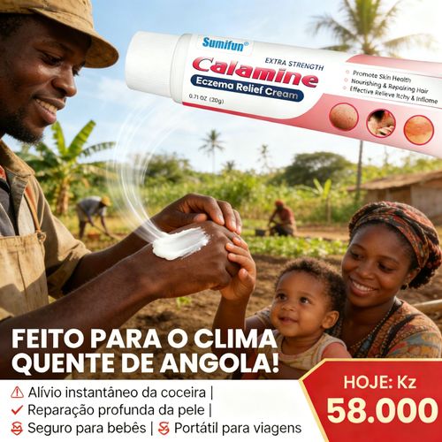 Pomada Calamine Sumifun - Alívio Imediato para Eczema, Coceira e Dermatite | Pele Angolana | Entrega Grátis em Luanda