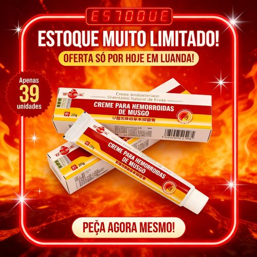Pomada para Hemorroidas de Musgo | Alívio Rápido Natural Luanda Angola