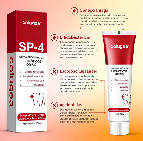 Creme Dental Colugea SP-4 Probióticos | Dentes Brancos Angola | Entrega Gratuita + Pague ao Receber 🚚💸