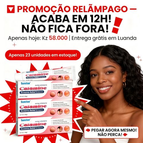 Pomada Calamine Sumifun - Alívio Imediato para Eczema, Coceira e Dermatite | Pele Angolana | Entrega Grátis em Luanda