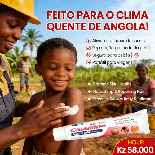 Pomada Calamine Sumifun - Alívio Imediato para Eczema, Coceira e Dermatite | Pele Angolana | Entrega Grátis em Luanda