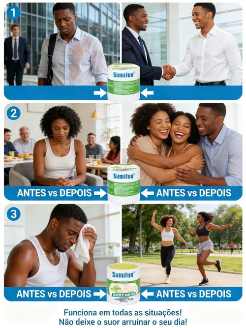 Creme Anti-Suor e Anti-Odor Sumifun | Elimina o Mau Cheiro das Axilas em Angola