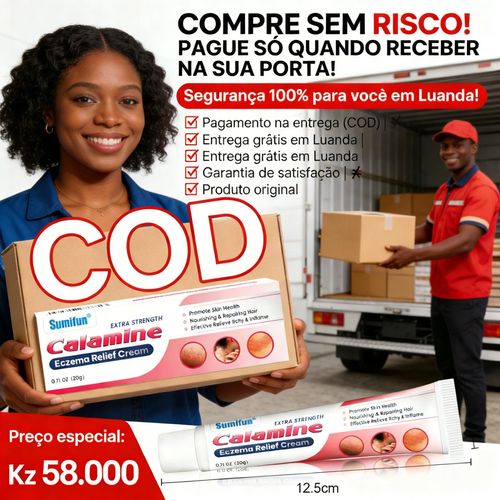 Pomada Calamine Sumifun - Alívio Imediato para Eczema, Coceira e Dermatite | Pele Angolana | Entrega Grátis em Luanda