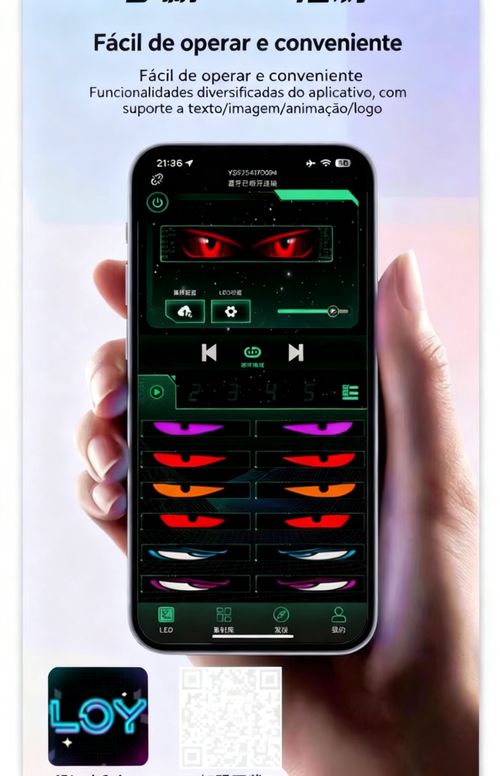 Painel LED Flexível para Carro - Olhos de Demônio Dinâmicos, Controle por APP, À Prova D'água IP65