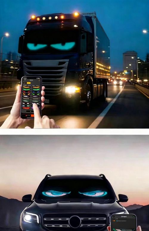 Painel LED Flexível para Carro - Olhos de Demônio Dinâmicos, Controle por APP, À Prova D'água IP65