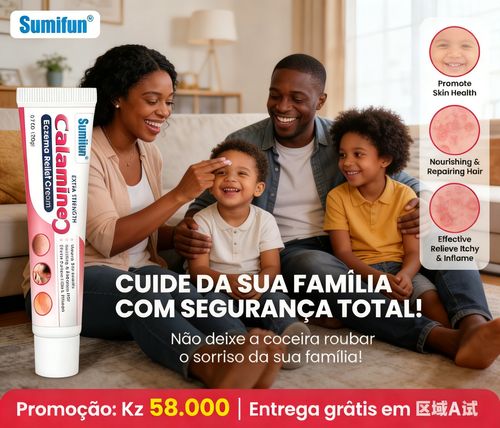 Pomada Calamine Sumifun - Alívio Imediato para Eczema, Coceira e Dermatite | Pele Angolana | Entrega Grátis em Luanda