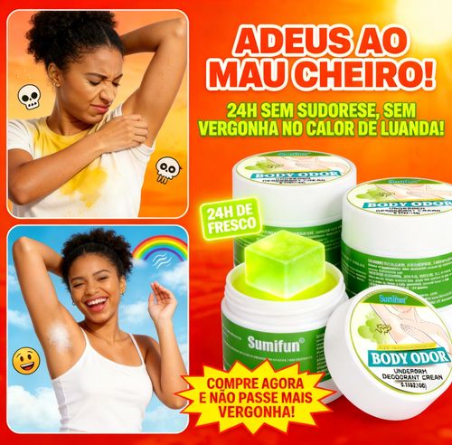 Creme Anti-Suor e Anti-Odor Sumifun | Elimina o Mau Cheiro das Axilas em Angola