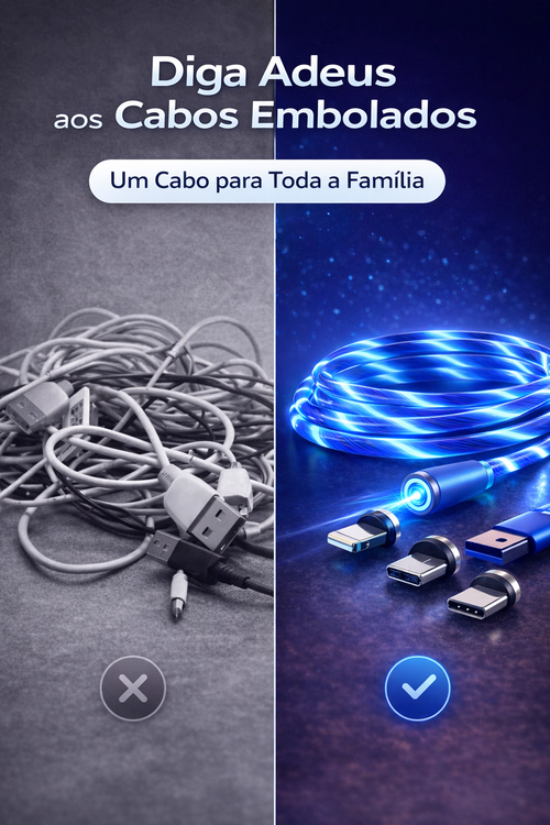 ✅ Cabo Carregador 4 em 1 240W Super Rápido KINKONG WEKOME, Compatível com iPhone, Android, Notebook, Resistente e Duradouro
