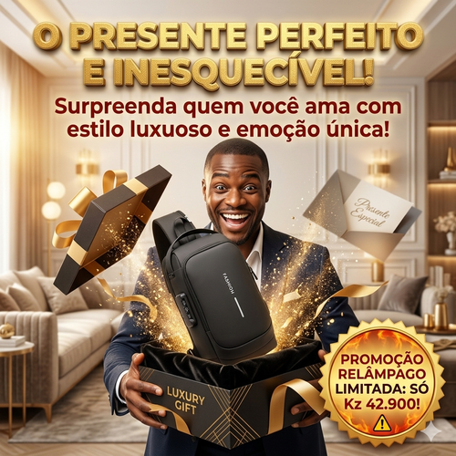 Mala Peito Anti-Furto Impermeável para Homem | Nylon Durável | Luanda e Todo Angola